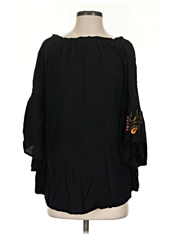 Feathers 3/4 Sleeve Blouse (view 1)