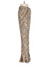 Topshop 100% Polyester Print Brown Casual Pants Size 4 - photo 4
