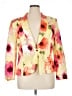 Bob Mackie Floral Pink Yellow Blazer Size 16 - photo 1