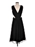 ASOS 100% Polyester Solid Black Cocktail Dress Size 8 - photo 2