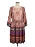 Daniel Rainn 100% Polyester Paisley Brown Casual Dress Size M - photo 1