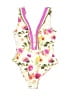 Nanette Lepore Floral Ivory One Piece Swimsuit Size 4 - photo 1