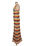 Unbranded 100% Polyester Stripes Orange Casual Dress Size S - photo 5