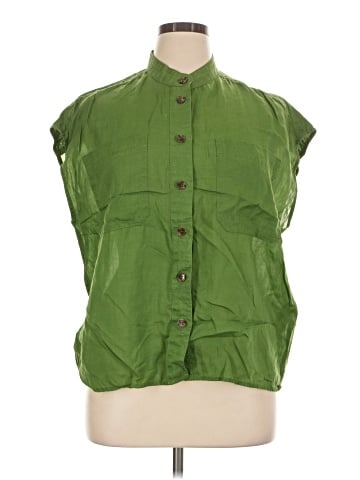 Banana Republic Factory Store Sleeveless Button-Down Shirt (view 1)