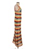 Unbranded 100% Polyester Stripes Orange Casual Dress Size S - photo 4