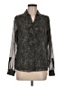 Calvin Klein 100% Polyester Gray Long Sleeve Blouse Size M (petite) - photo 1