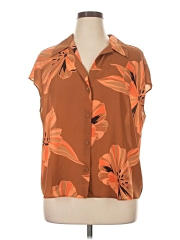 Worthington Short Sleeve Blouse (view 1)