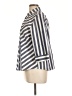 Chico's 100% Cotton Stripes Silver 3/4 Sleeve Button-Down Shirt Size L - photo 5