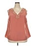 Roaman's 100% Polyester Orange Sleeveless Blouse Size 18W - photo 1