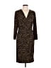 Kasper Paisley Brown Casual Dress Size L - photo 1