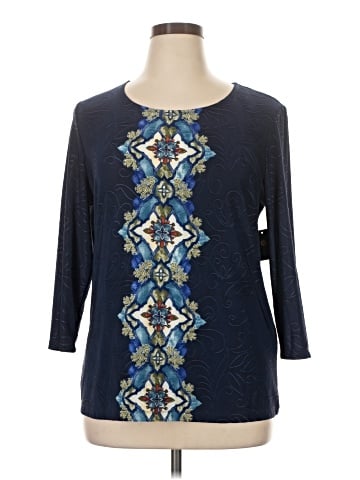 JM Collection 3/4 Sleeve Blouse (view 1)