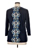 JM Collection Blue 3/4 Sleeve Blouse Size XL - photo 2