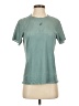 Asics 100% Polyester Chevron-herringbone Teal Active T-Shirt Size S - photo 1