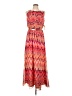 Studio One 100% Polyester Print Orange Casual Dress Size 12 - photo 1