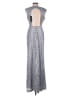 Alex & Sophia Metallic Silver Cocktail Dress Size 0 - photo 2