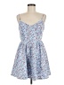 Francesca's 100% Polyester Floral Teal Blue Cocktail Dress Size M - photo 1
