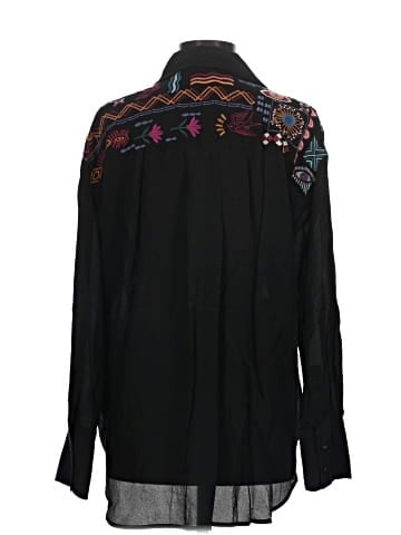 Johnny Was Long Sleeve Silk Top (view 2)