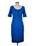 Boden 100% Polyester Solid Blue Cocktail Dress Size 6R - photo 2