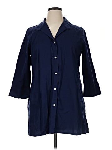 Foxcroft 3/4 Sleeve Button-Down Shirt (view 1)
