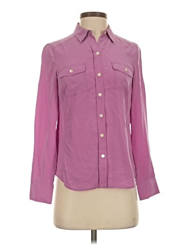Ann Taylor Long Sleeve Silk Top (view 1)
