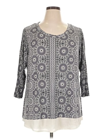 Rose + Olive 3/4 Sleeve Top (view 1)