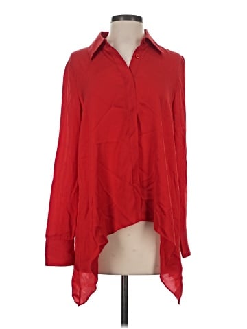 Milly Long Sleeve Silk Top (view 1)