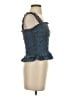 Aqua 100% Polyester Blue Sleeveless Blouse Size S - photo 4