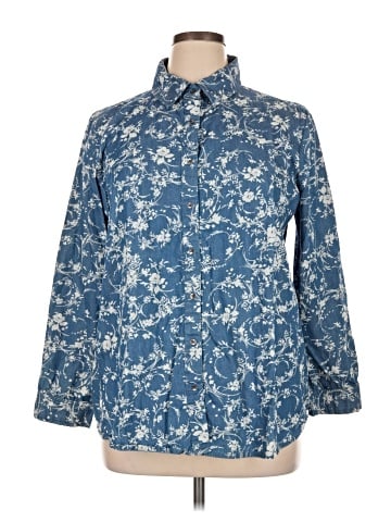 North Style 3/4 Sleeve Button-Down Shirt (view 1)