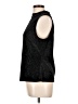 Halston Black Sleeveless Blouse Size L - photo 5