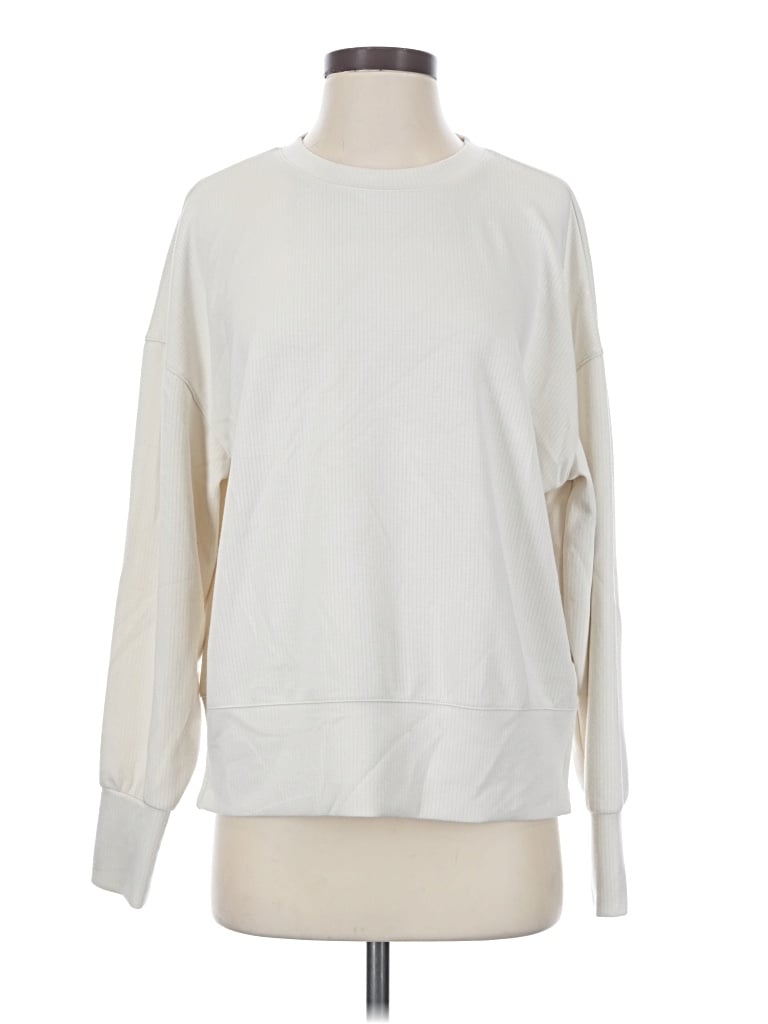 Pre-owned Danskin Sweatshirt In White