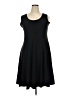Creation Solid Black Casual Dress Size XXL - photo 1