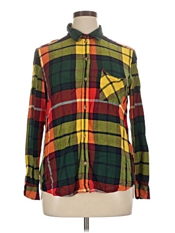 American Eagle Outfitters Long Sleeve Button-Down Shirt (view 1)