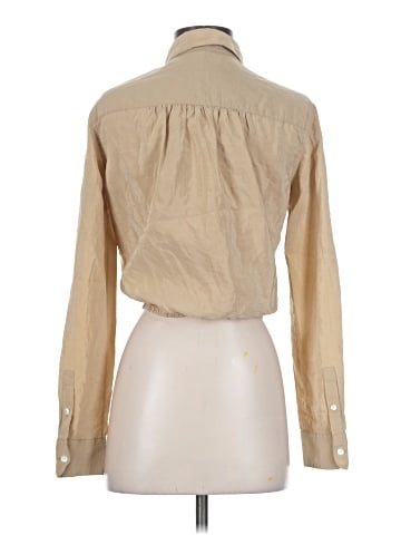Theory Long Sleeve Silk Top (view 2)