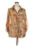 DressBarn 100% Polyester Paisley Orange 3/4 Sleeve Blouse Size 22 - photo 1