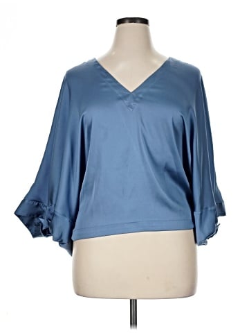 White House Black Market 3/4 Sleeve Blouse (view 1)