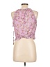 Unique Vintage Pink Purple Sleeveless Blouse Size L - photo 2