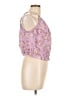 Unique Vintage Pink Purple Sleeveless Blouse Size L - photo 4