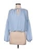 WAYF 100% Polyester Blue 3/4 Sleeve Blouse Size M - photo 1