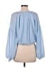 WAYF 100% Polyester Blue 3/4 Sleeve Blouse Size M - photo 2