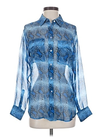 Equipment Long Sleeve Silk Top (view 1)