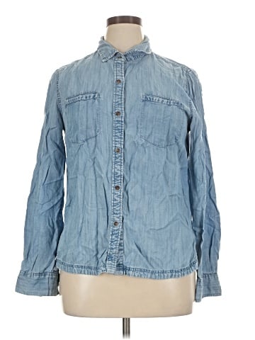 RVCA Long Sleeve Button-Down Shirt (view 1)