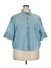 J.Crew 100% Cotton Blue 3/4 Sleeve Button-Down Shirt Size 22 - photo 1