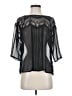 Kohl's 100% Polyester Black 3/4 Sleeve Blouse Size S - photo 1