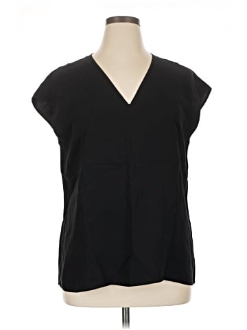 Lafayette 148 New York Short Sleeve Silk Top (view 1)