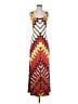 ECI Graphic Orange Casual Dress Size S - photo 1