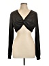 BCBGMAXAZRIA 100% Polyurethane Black Long Sleeve Top Size L - photo 1