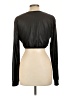 BCBGMAXAZRIA 100% Polyurethane Black Long Sleeve Top Size L - photo 2