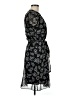 MSK 100% Polyester Floral Black Casual Dress Size 8 - photo 4