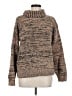 BCBGMAXAZRIA Tweed Brown Turtleneck Sweater Size M - photo 1