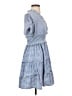 Max Studio Checkered-gingham Blue Casual Dress Size XS - photo 4